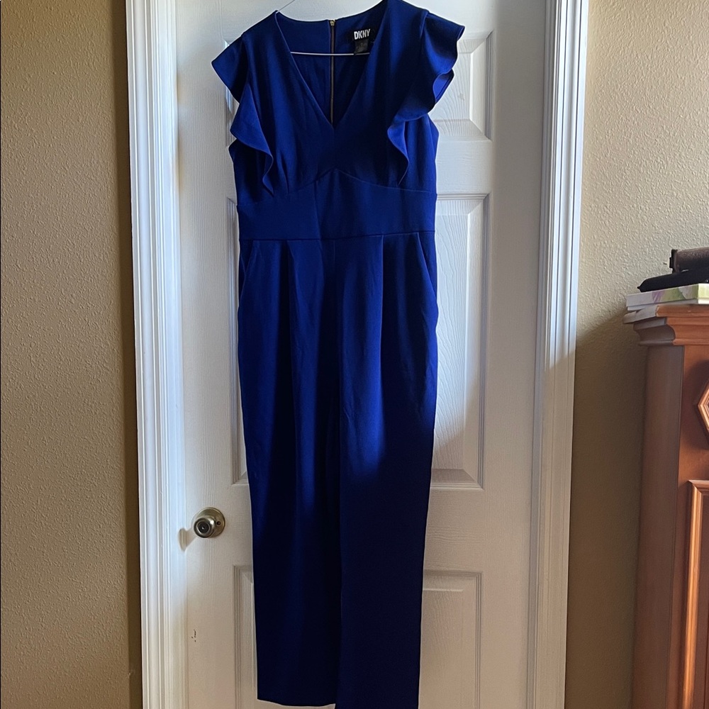 DKNY Vibrant Blue Jumpsuit